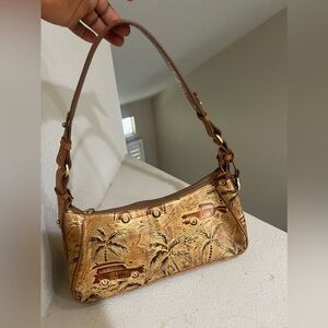 RARE Vintage Brahmin Copa Cabana Baguette Leather  Hand Bag Purse Super!